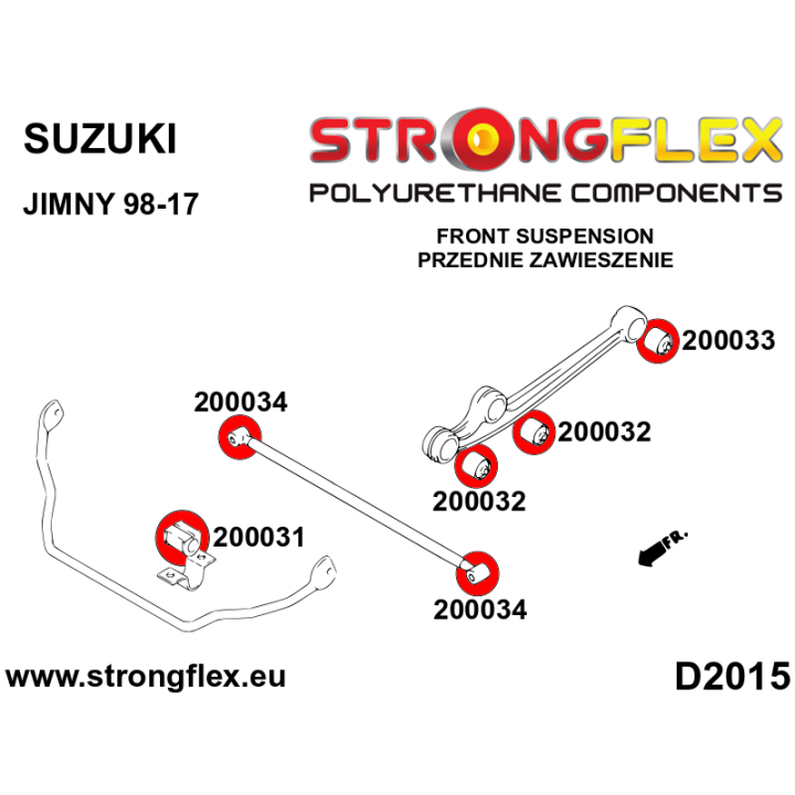 206172A: Zestaw przedniego zawieszenia SPORT Strongflex