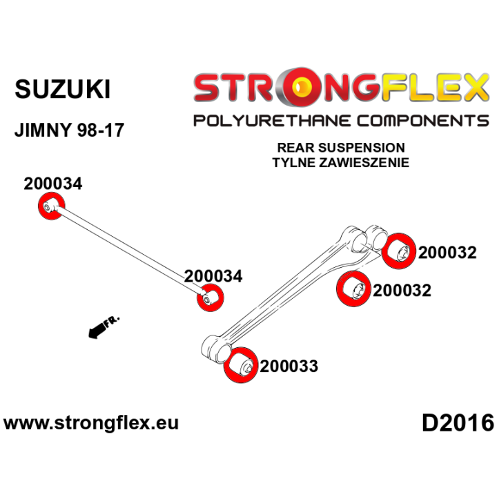 200034A: Tuleja drążka panharda SPORT Strongflex