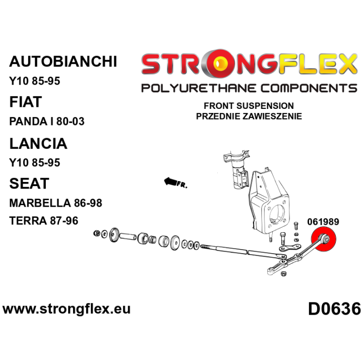 061989A: Tuleja wahacza przedniego - wewnętrzna SPORT Strongflex