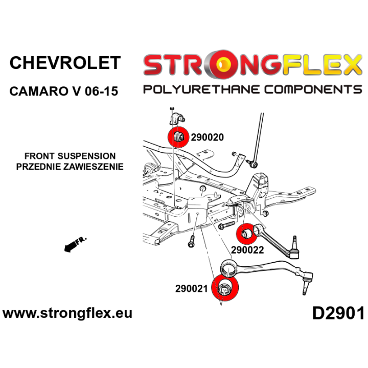 290020A: Tuleja stabilizatora przedniego / tylnego SPORT Strongflex