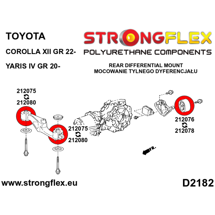 212080A: Wkładka przedniej tulei tylnego dyferencjału SPORT Strongflex