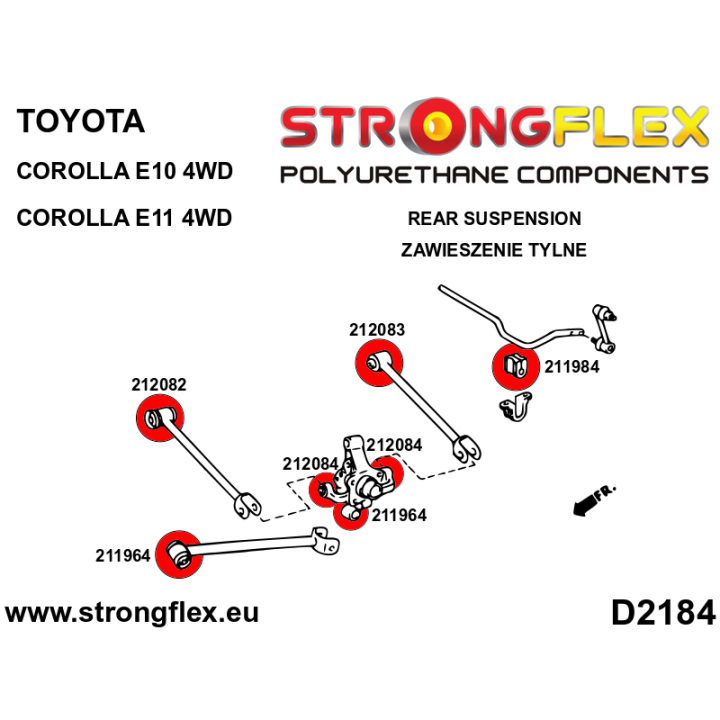 212084A: Tuleja tylnej zwrotnicy SPORT Strongflex