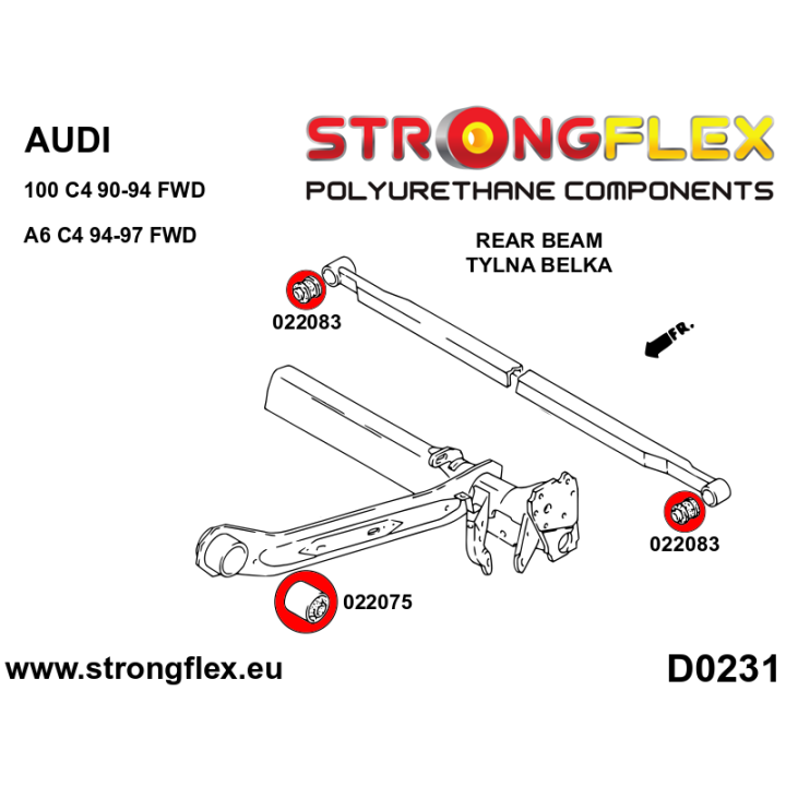 022075B: Tuleja belki tylnej Strongflex