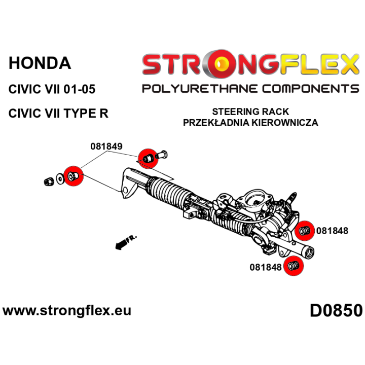 081849A: Tuleja przekładni kierowniczej SPORT Strongflex