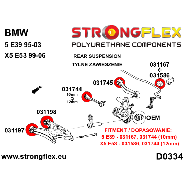 036130B: Zestaw zawieszenia tylnego Strongflex