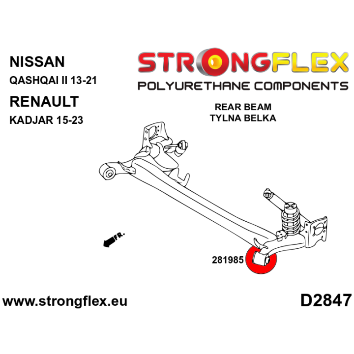 281985A: Tuleja belki tylnej SPORT Strongflex
