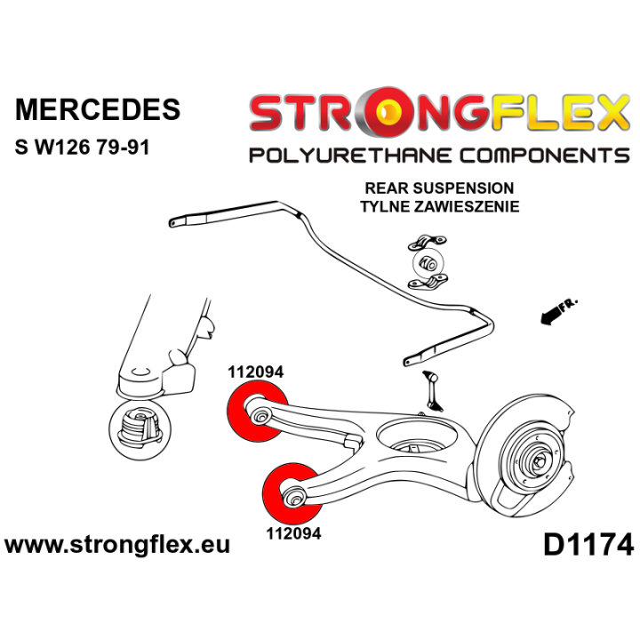 112094A: Tuleja wahacza tylnego SPORT Strongflex