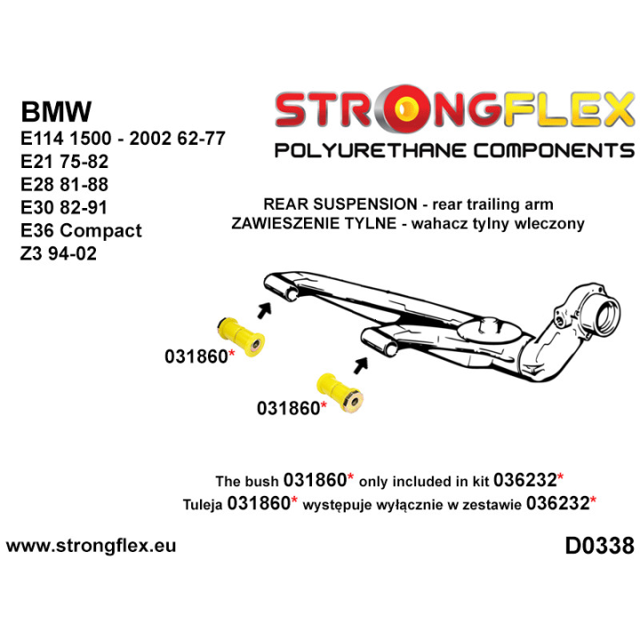 036126A: Zestaw zawieszenia tylnego SPORT Strongflex