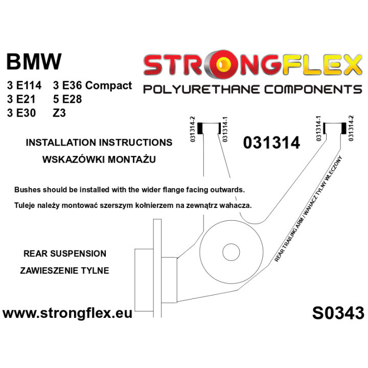 036125B: Zestaw zawieszenia tylnego Strongflex