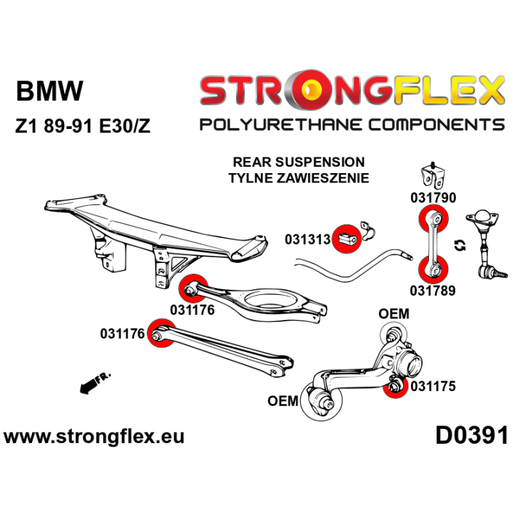 036120B: Zestaw zawieszenia tylnego Strongflex