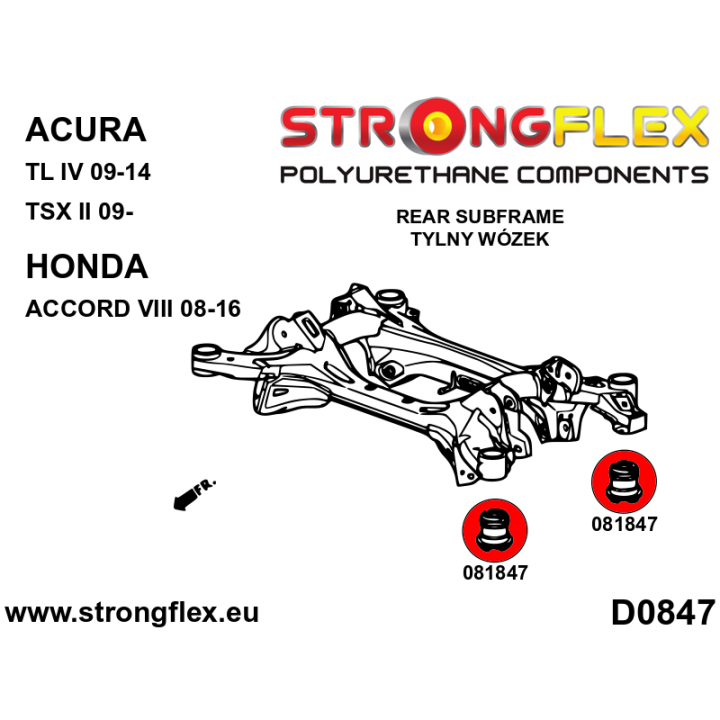 081847B: Tuleja tylnego wózka Strongflex