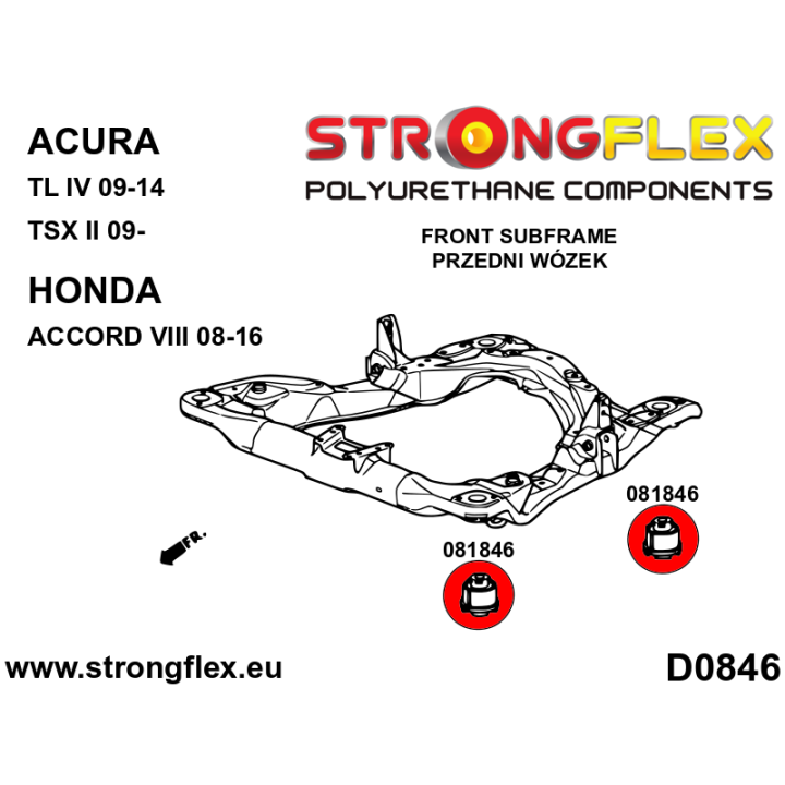 081846B: Tuleja przedniego wózka Strongflex