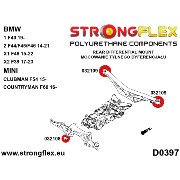 032109A: Tuleja wspornika tylnego dyferencjału SPORT Strongflex