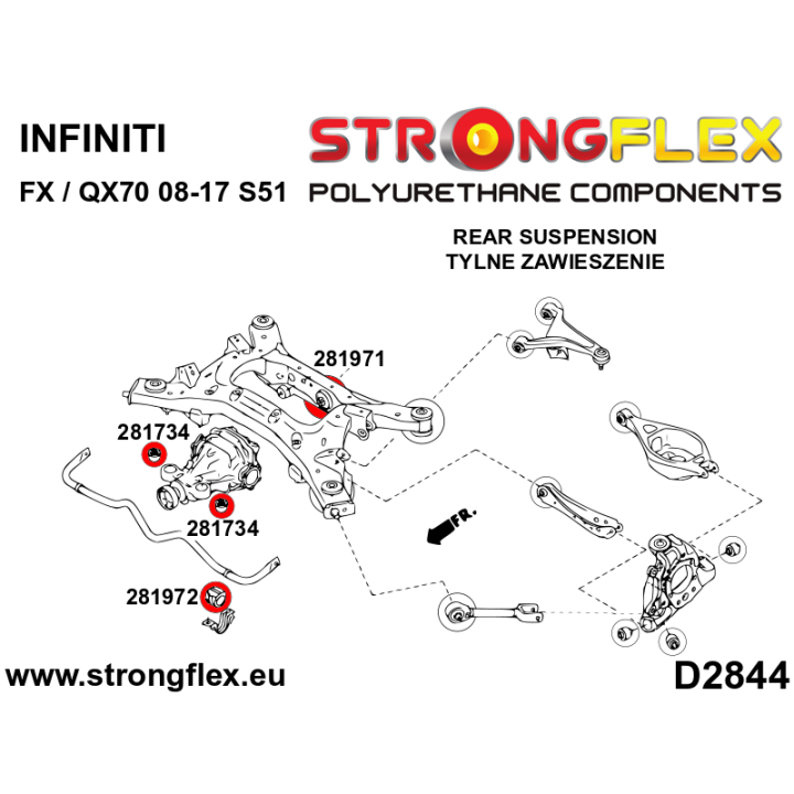 281972B: Tuleja stabilizatora tylnego Strongflex