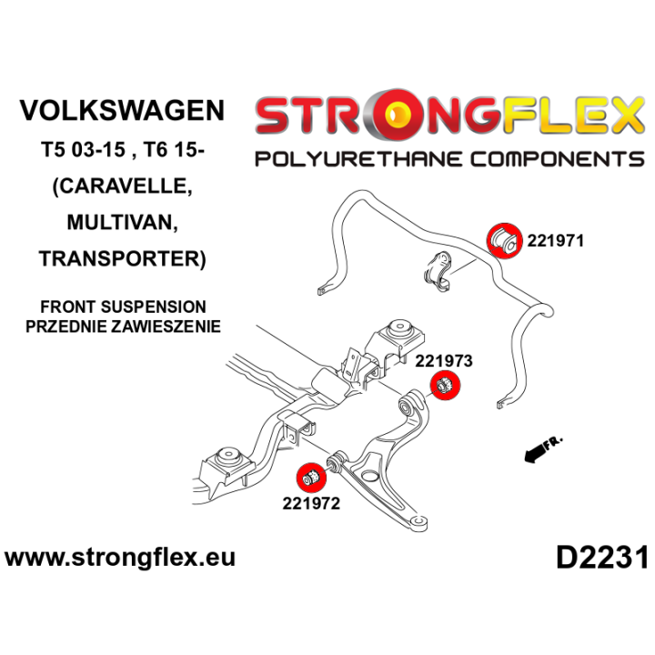 226236B: Kompletny zestaw zawieszenia Strongflex