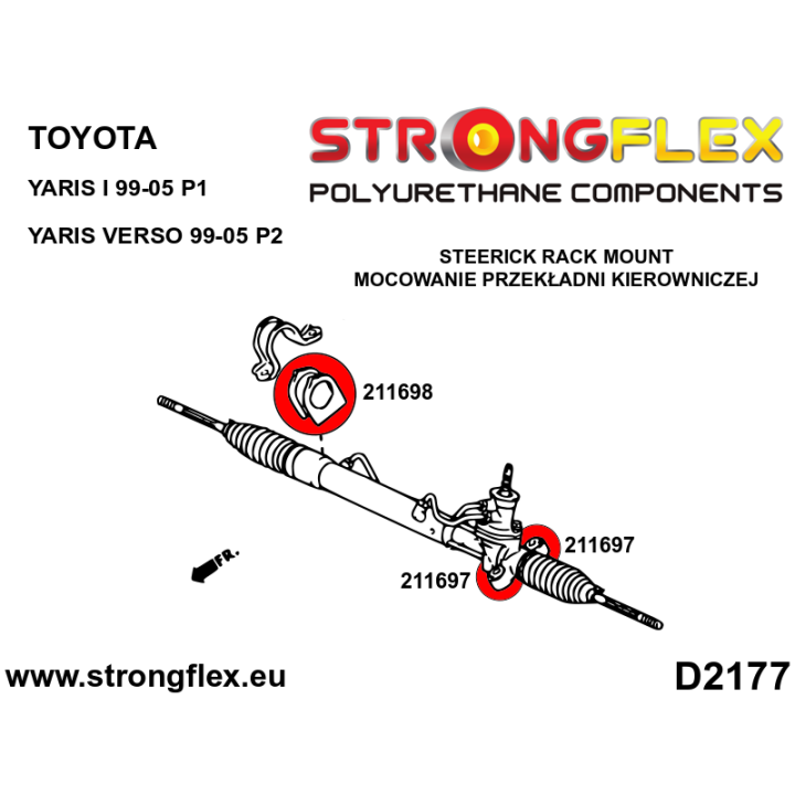 211697B: Tuleja przekładni kierowniczej Strongflex