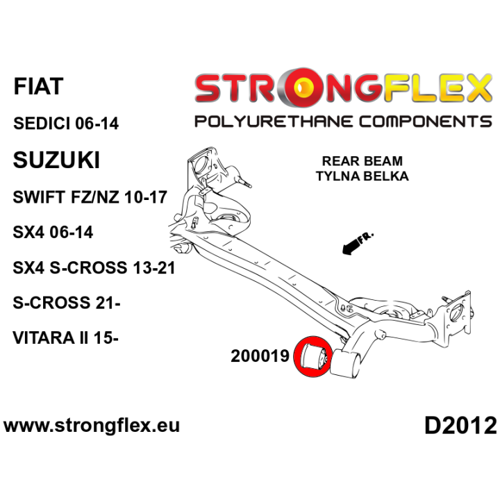 200019A: Tuleja belki tylnej SPORT Strongflex