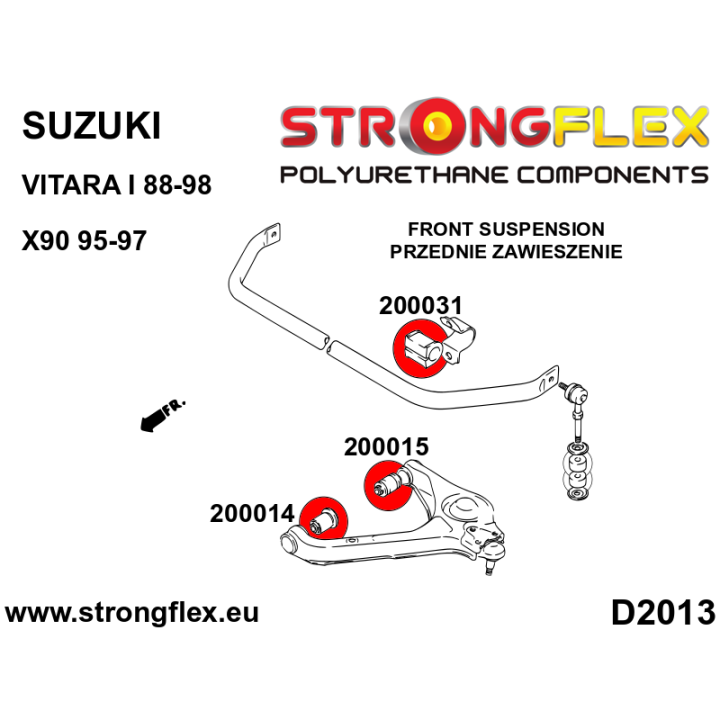 200014A: Tuleja wahacza przedniego – przednia SPORT Strongflex