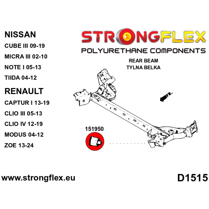 151950A: Tuleja belki tylnej SPORT Strongflex