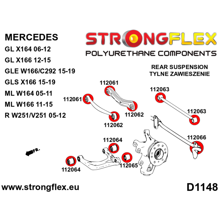 116295B: Kompletny zestaw zawieszenia Strongflex