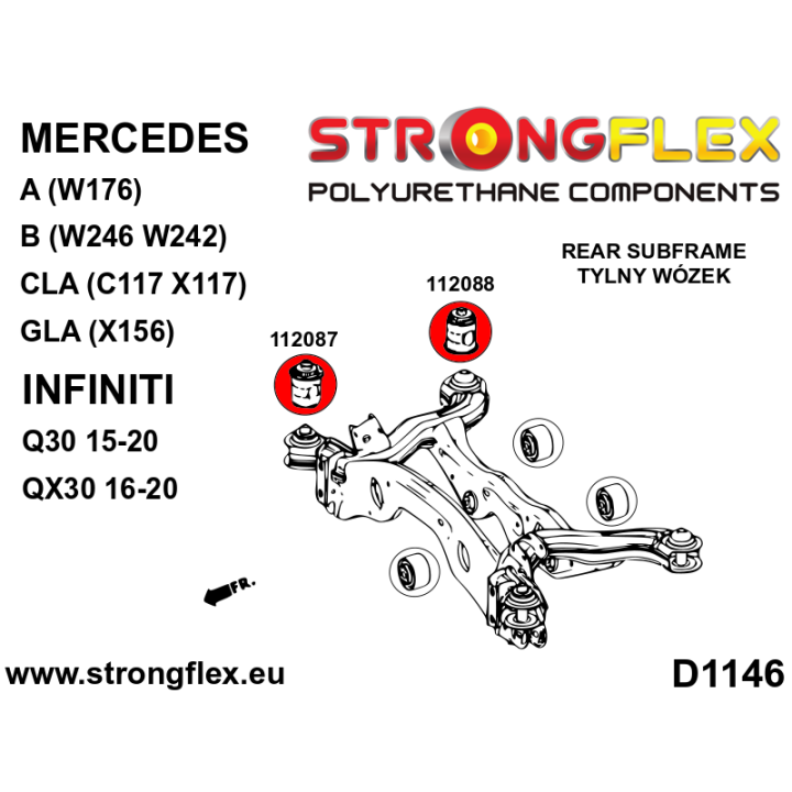 116290A: Zestaw tulei tylnego wózka SPORT Strongflex