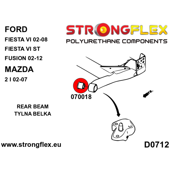 070018A: Tuleja belki tylnej SPORT Strongflex