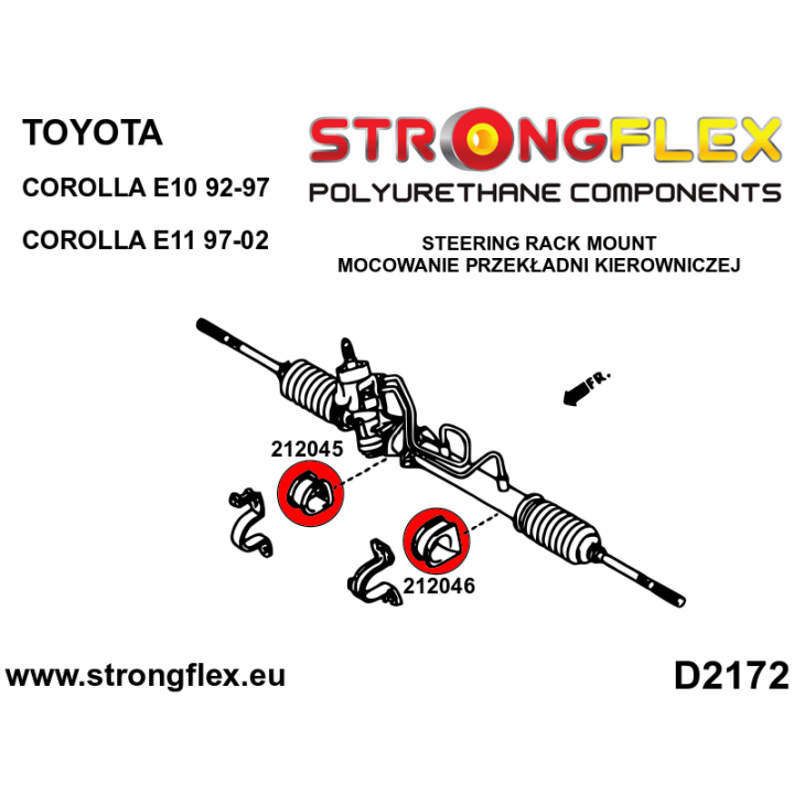 212046A: Tuleja przekładni kierowniczej SPORT Strongflex