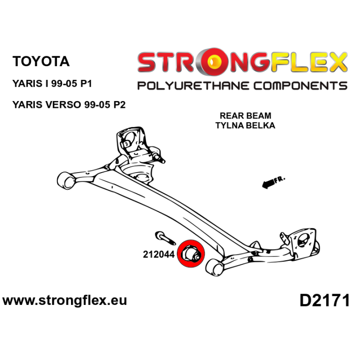 216283A: Zestaw zawieszenia przedniego i tylnej belki SPORT Strongflex