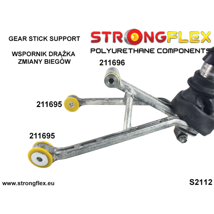 211696A: Tuleja wspornika drążka zmiany biegów – górna SPORT Strongflex