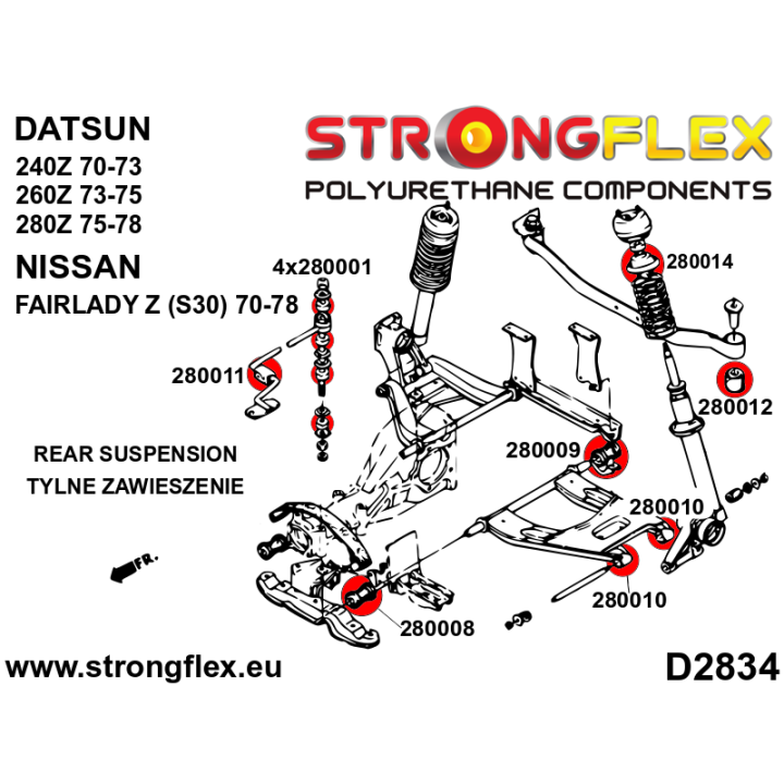 280011B: Tuleja stabilizatora tylnego Strongflex