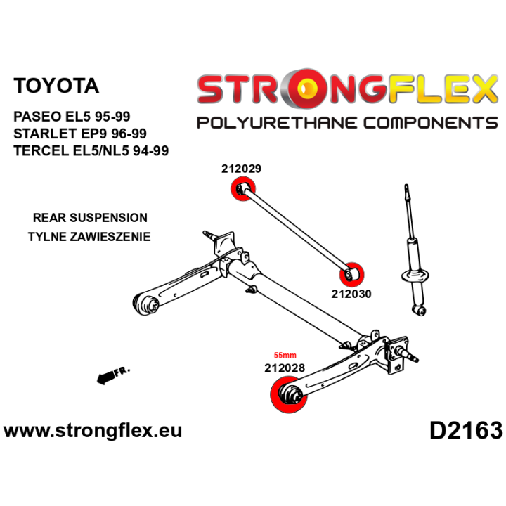 212029A: Tuleja drążka panharda - do nadwozia SPORT Strongflex