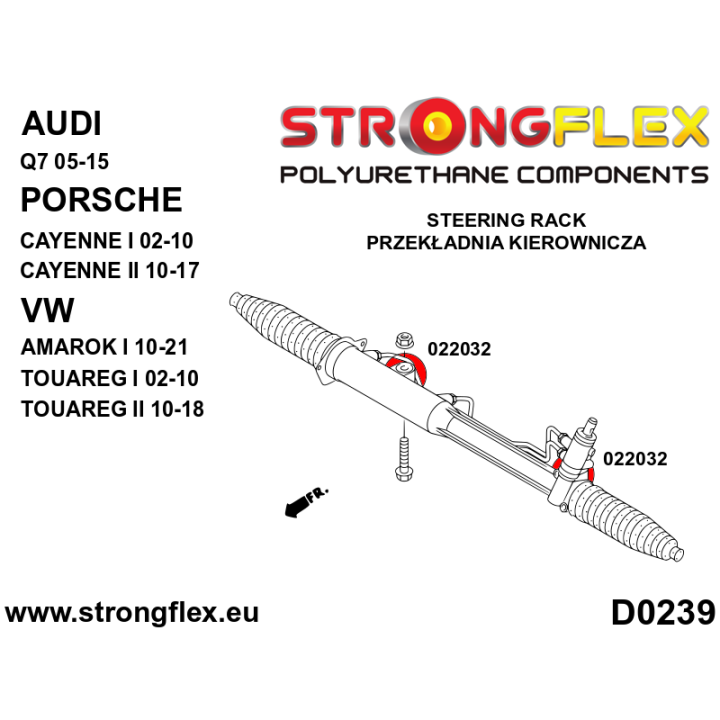022032B: Tuleja przekładni kierowniczej Strongflex