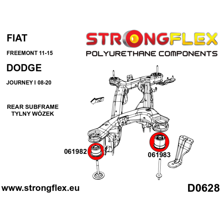 061982A: Tuleja tylnego wózka – przednia SPORT Strongflex