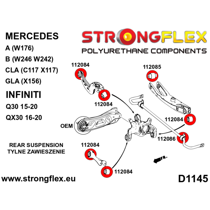 116281B: Zestaw zawieszenia tylnego Strongflex