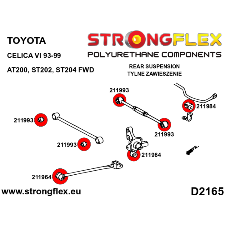 211993A: Tuleja wahacza tylnego SPORT Strongflex