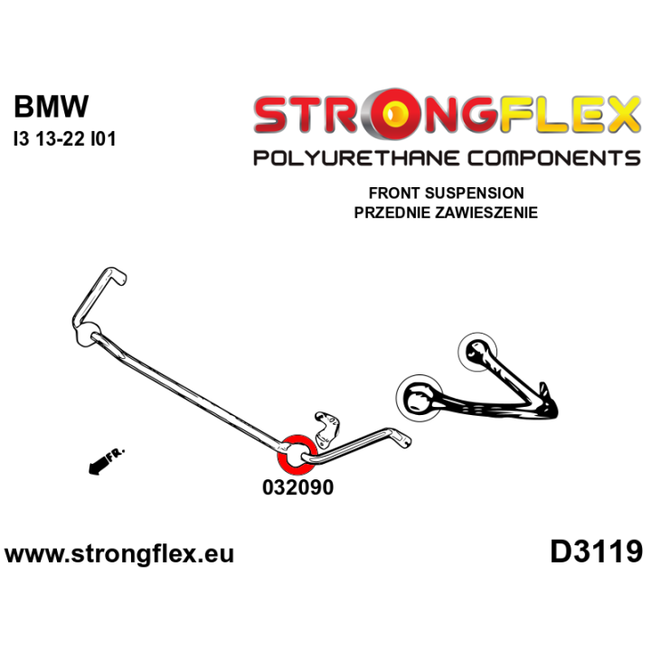 032090A: Tuleja stabilizatora przedniego SPORT Strongflex