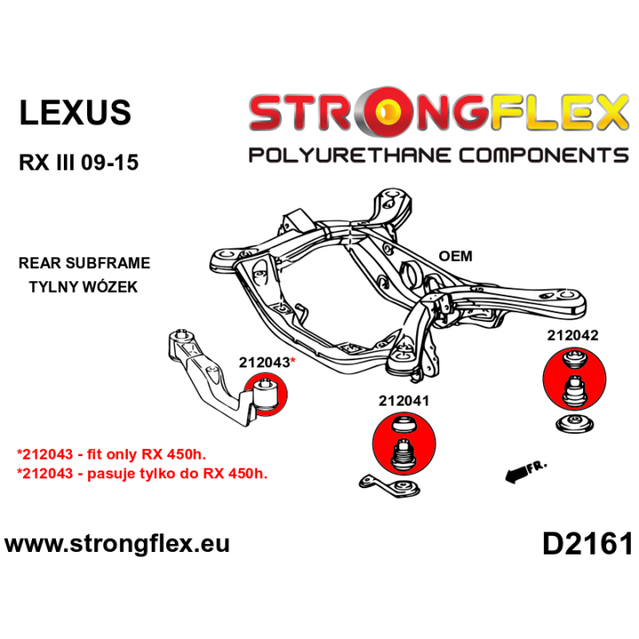 212043B: Tuleja tylnego dyferencjału – przednia Strongflex