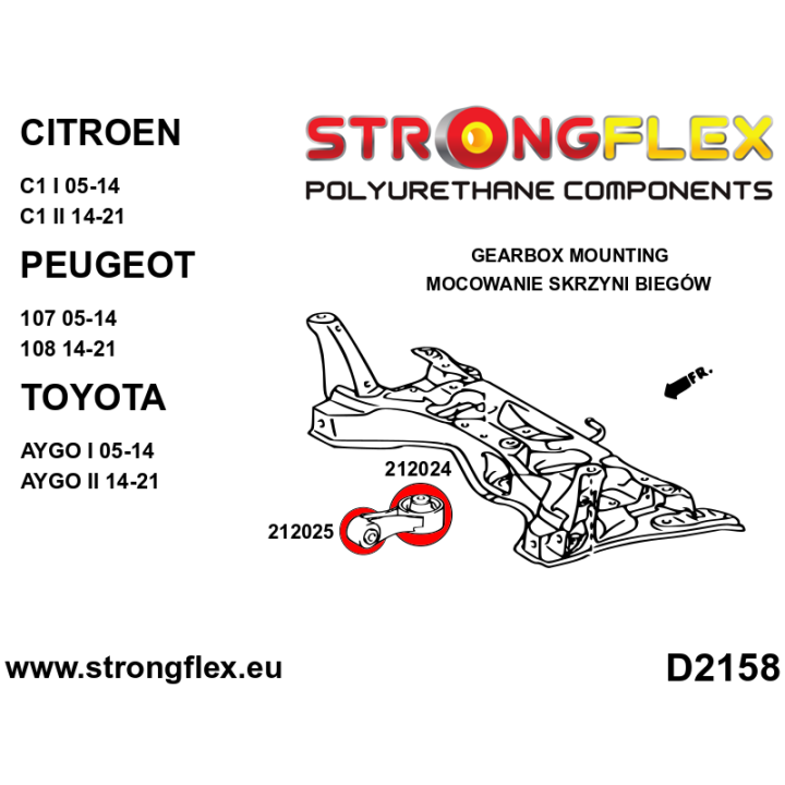 212024A: Poduszka skrzyni biegów SPORT Strongflex
