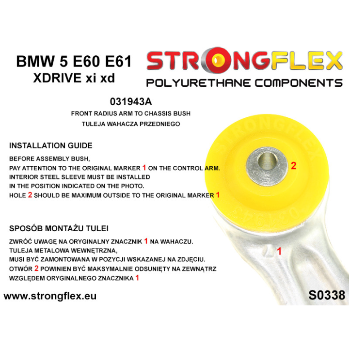 036093B: Zestaw zawieszenia przedniego Strongflex