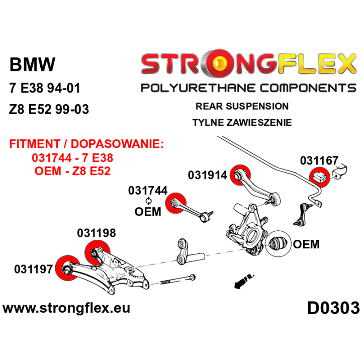 036090A: Zestaw zawieszenia tylnego SPORT Strongflex
