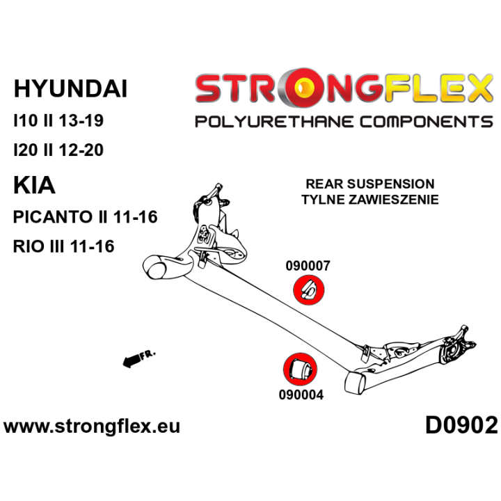 090007B: Tuleja stabilizatora tylnego w belce Strongflex