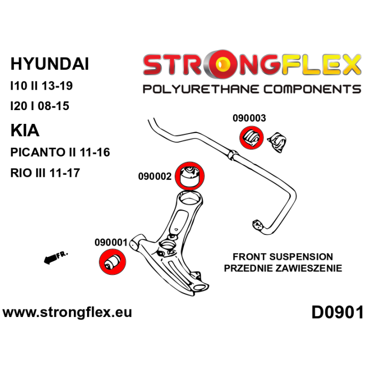 090003A: Tuleja stabilizatora przedniego SPORT Strongflex