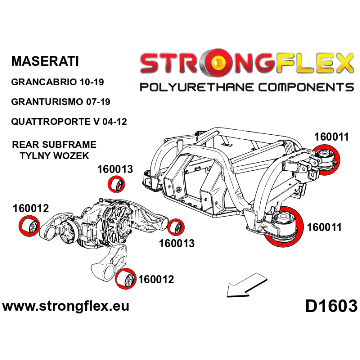 166104A: Zestaw tulei tylnego wózka SPORT Strongflex