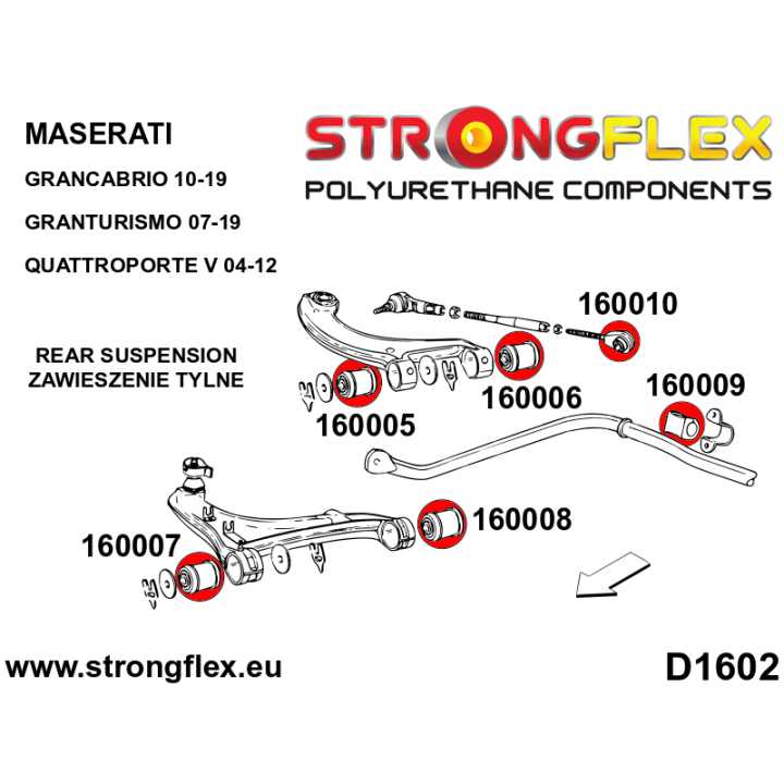 160009A: Tuleja stabilizatora przedniego / tylnego SPORT Strongflex