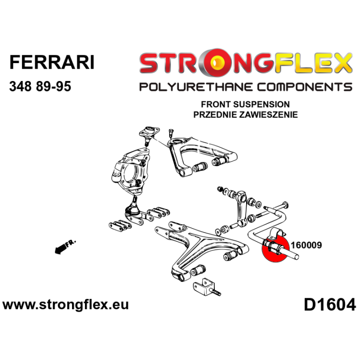 160009A: Tuleja stabilizatora przedniego / tylnego SPORT Strongflex