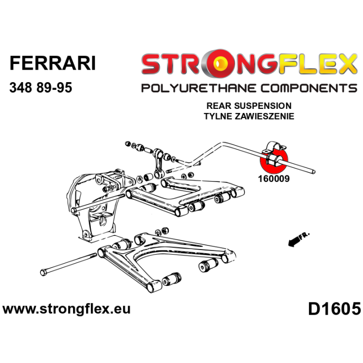 160009A: Tuleja stabilizatora przedniego / tylnego SPORT Strongflex