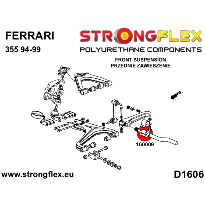 160009A: Tuleja stabilizatora przedniego / tylnego SPORT Strongflex