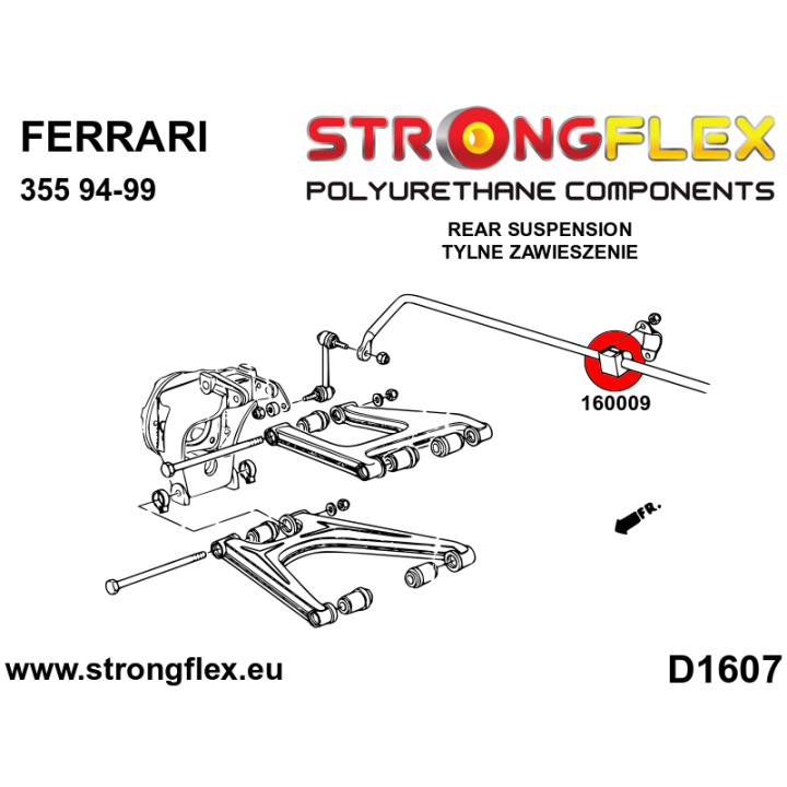 160009A: Tuleja stabilizatora przedniego / tylnego SPORT Strongflex