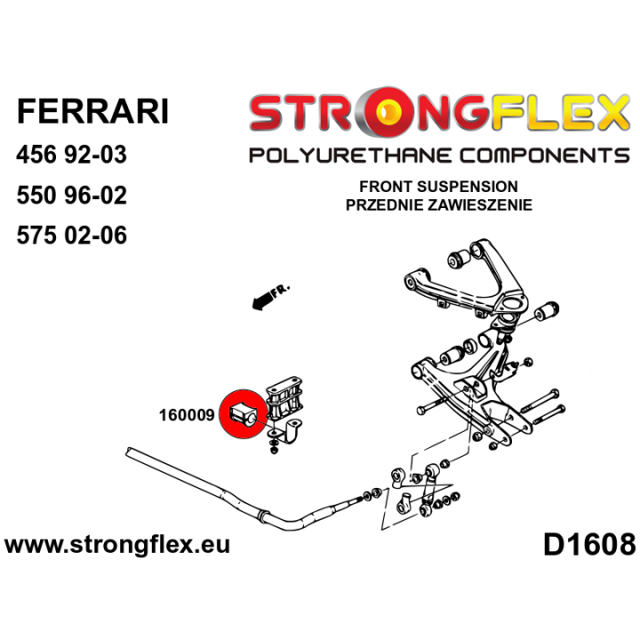 160009A: Tuleja stabilizatora przedniego / tylnego SPORT Strongflex
