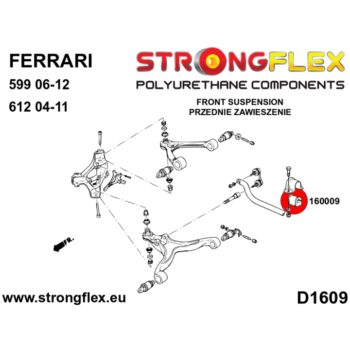 160009A: Tuleja stabilizatora przedniego / tylnego SPORT Strongflex